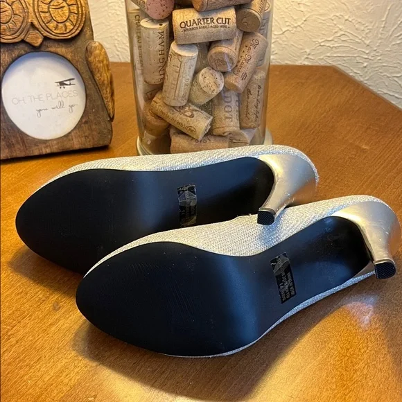 Silver Sparkle 4” High Heels - Picture 5 of 5